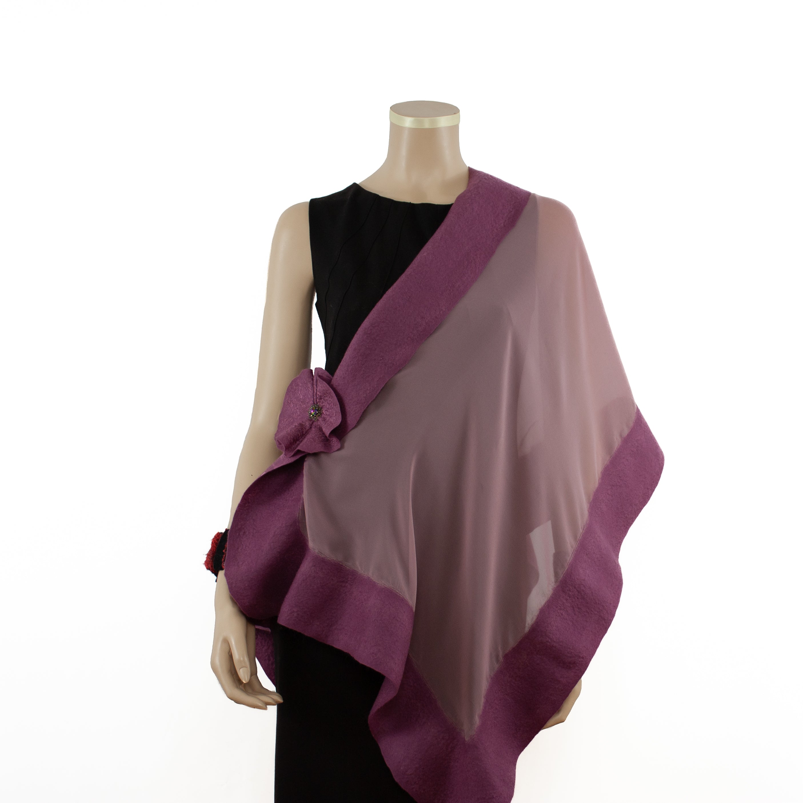 Onion unicolor silk shawl