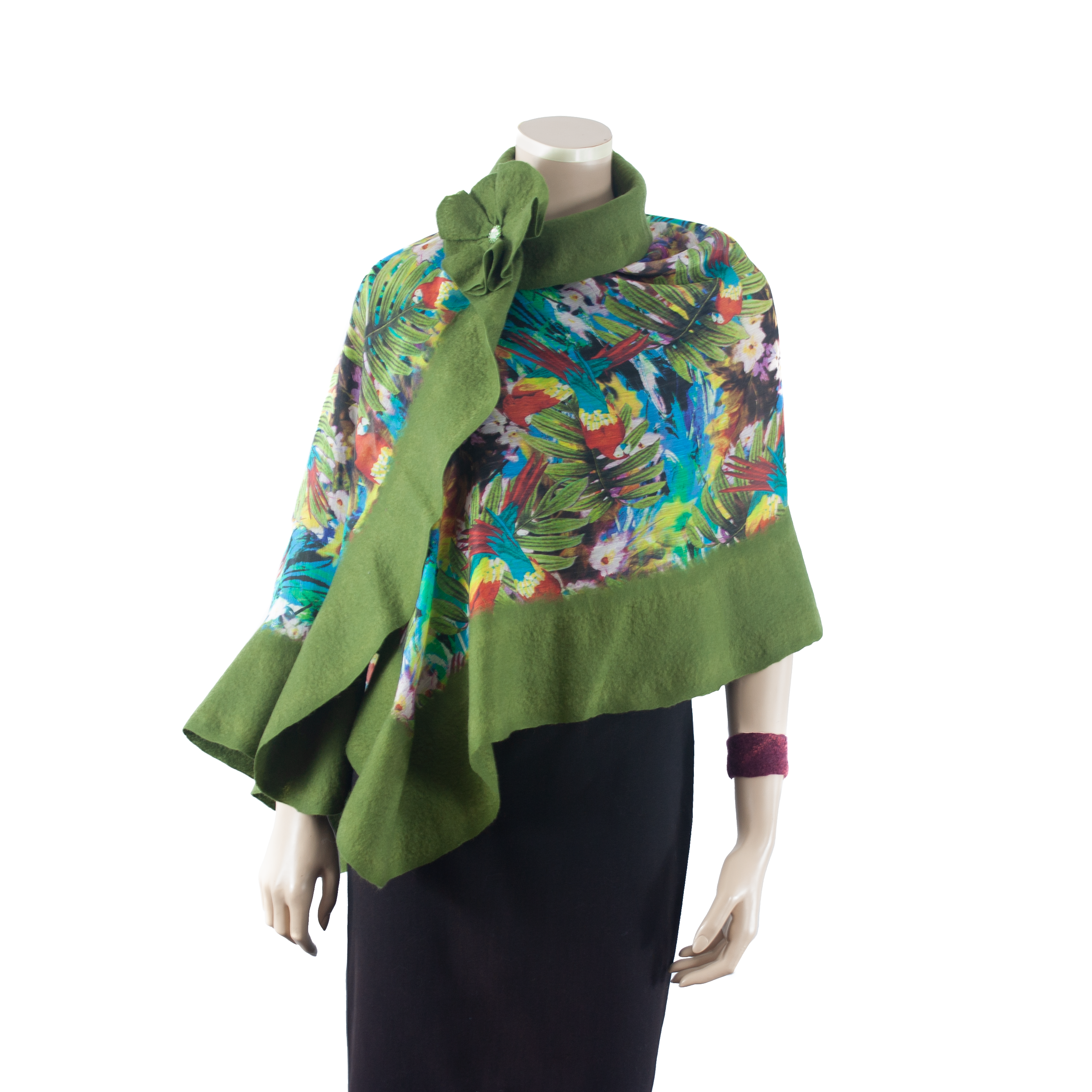 Vibrant jungle shawl #210-37