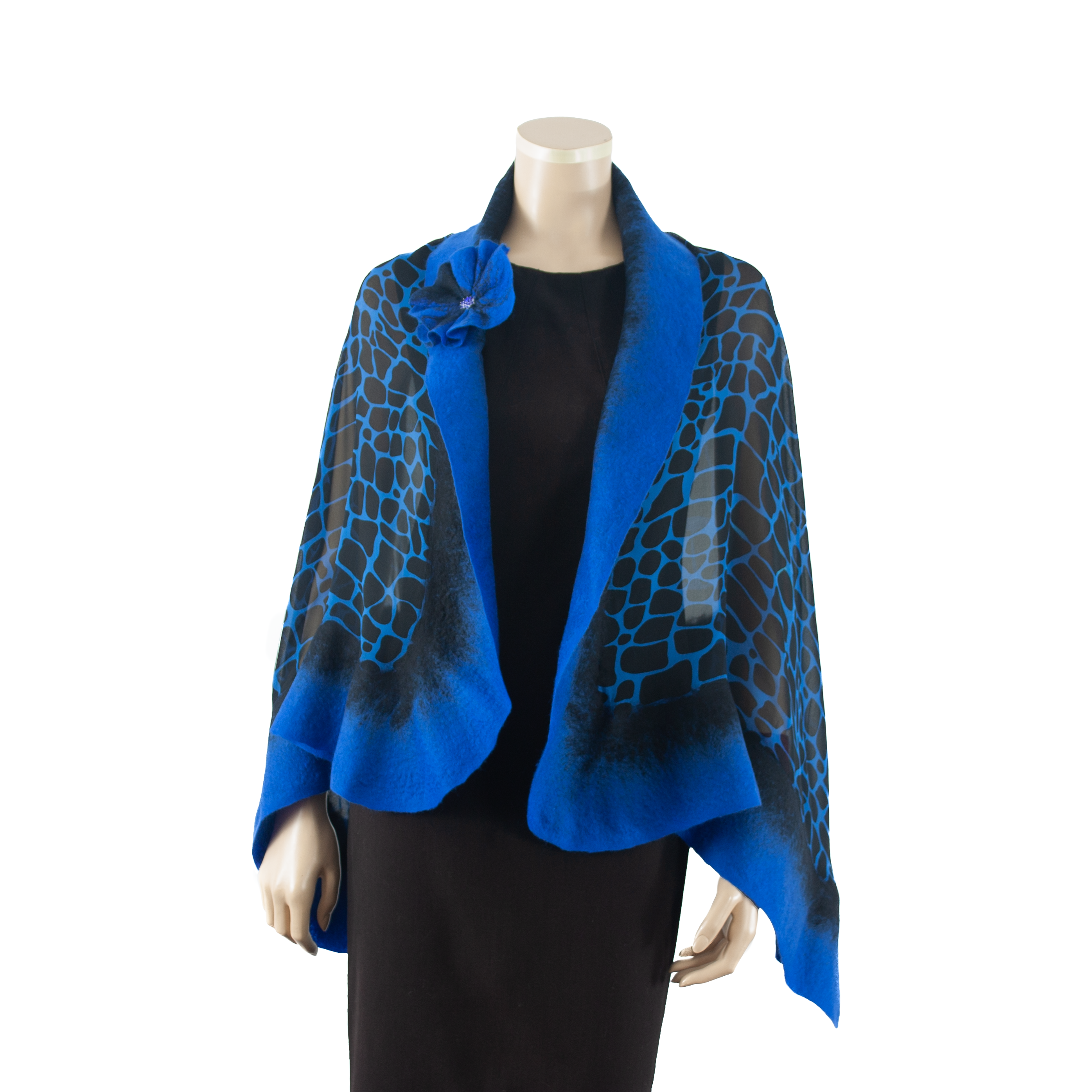 Vibrant blue royal shawl #210-31