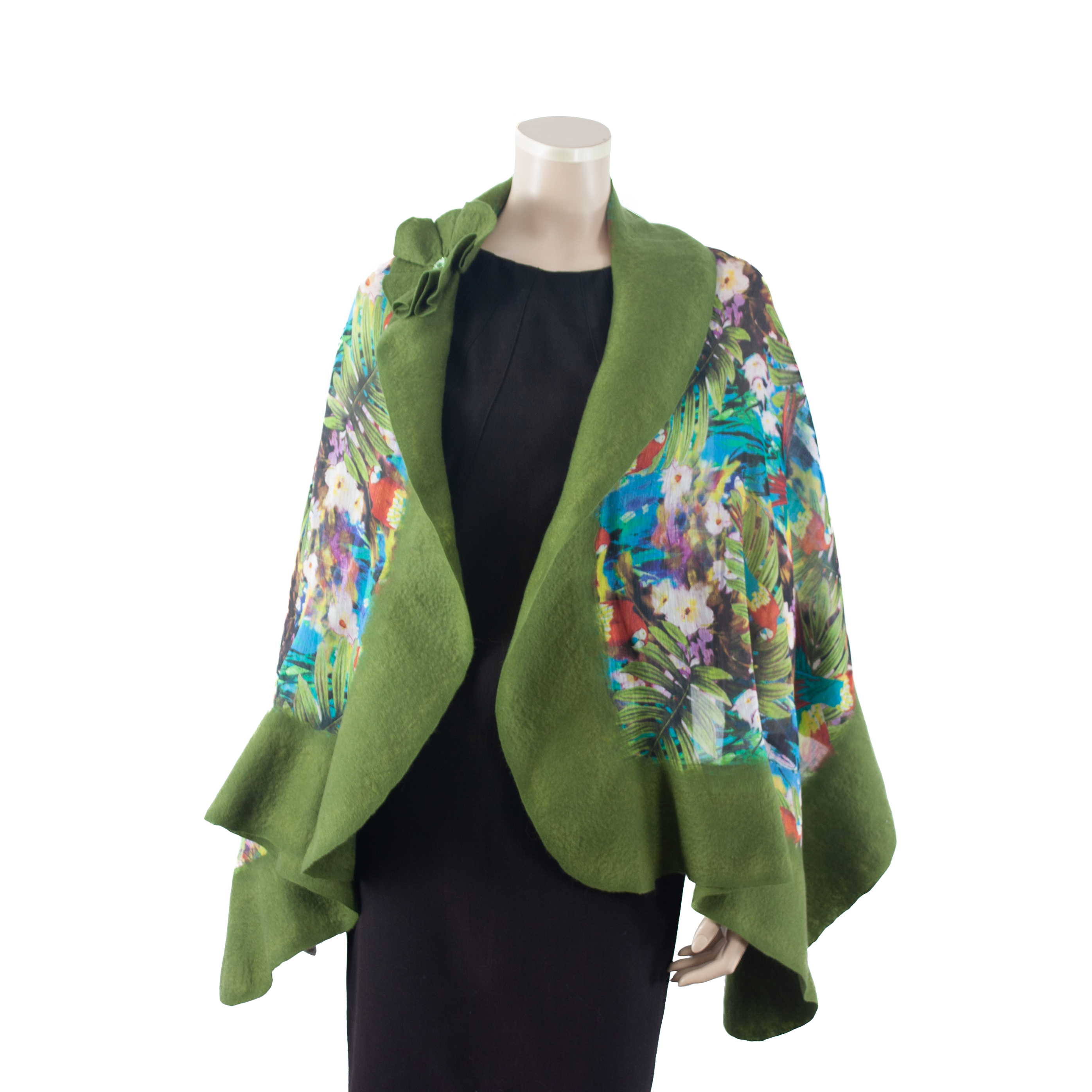 Vibrant jungle shawl #210-37