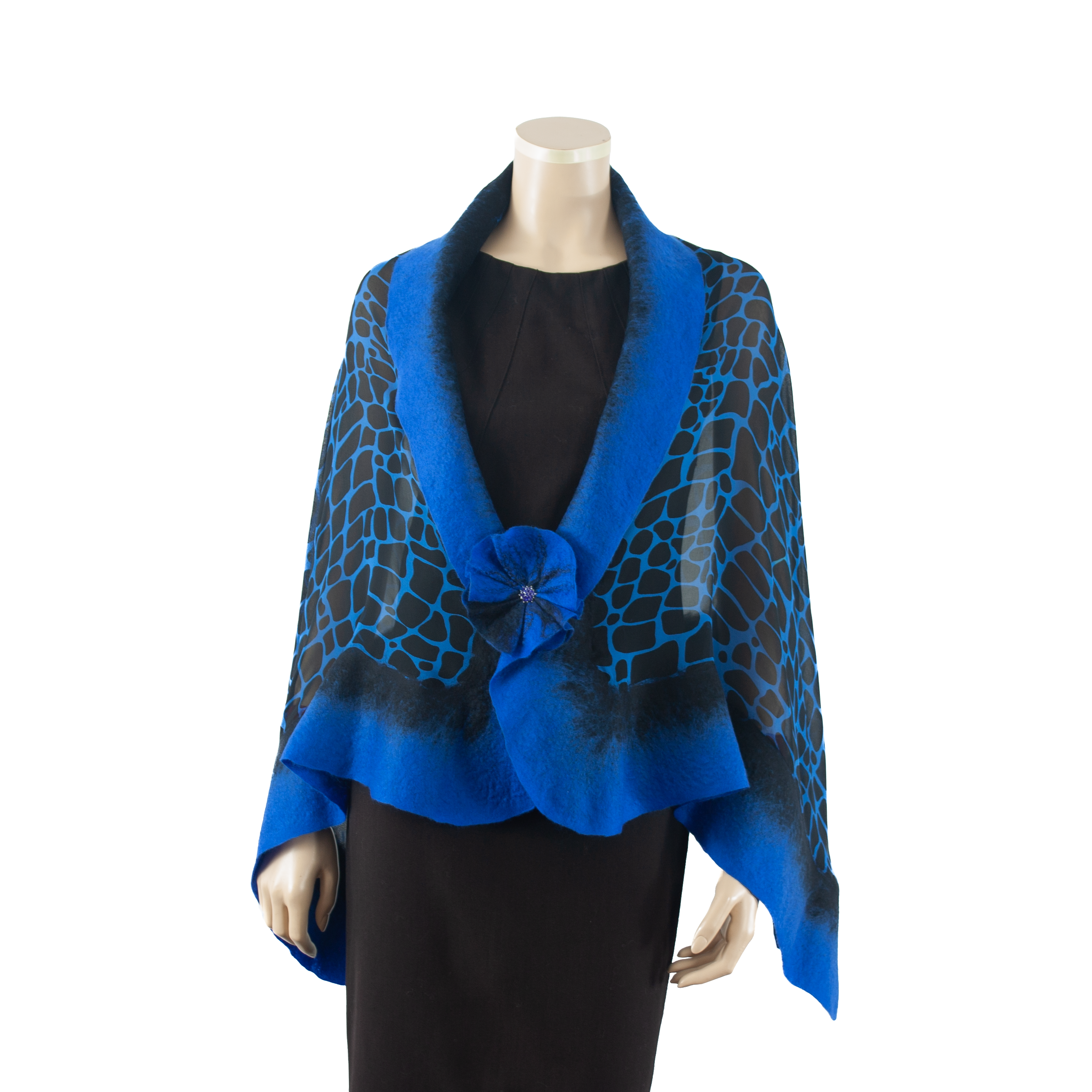 Vibrant blue royal shawl #210-31