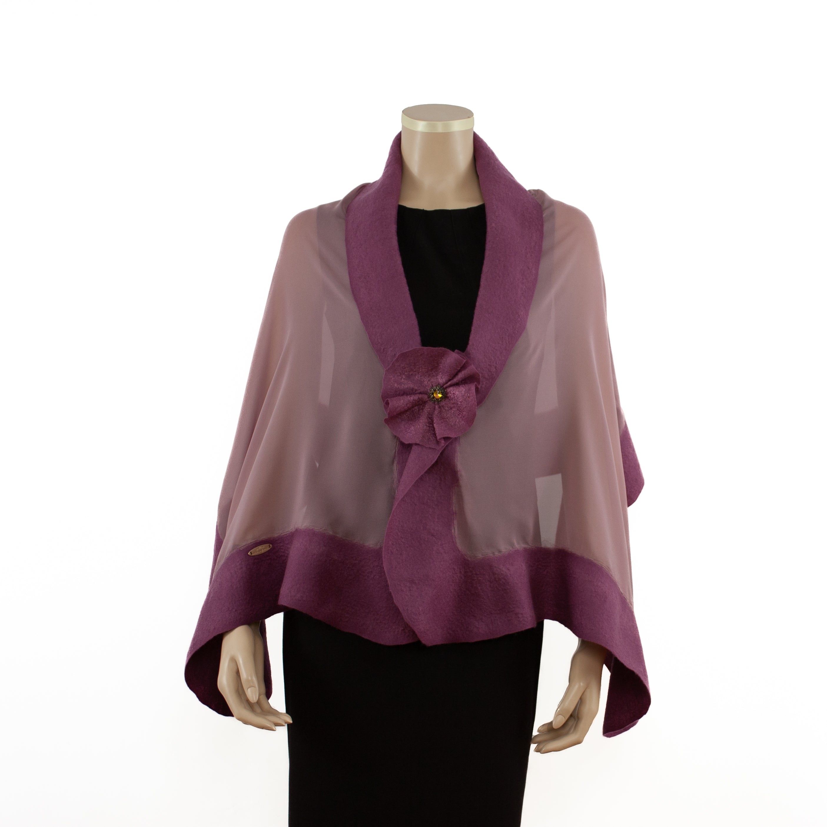 Onion unicolor silk shawl