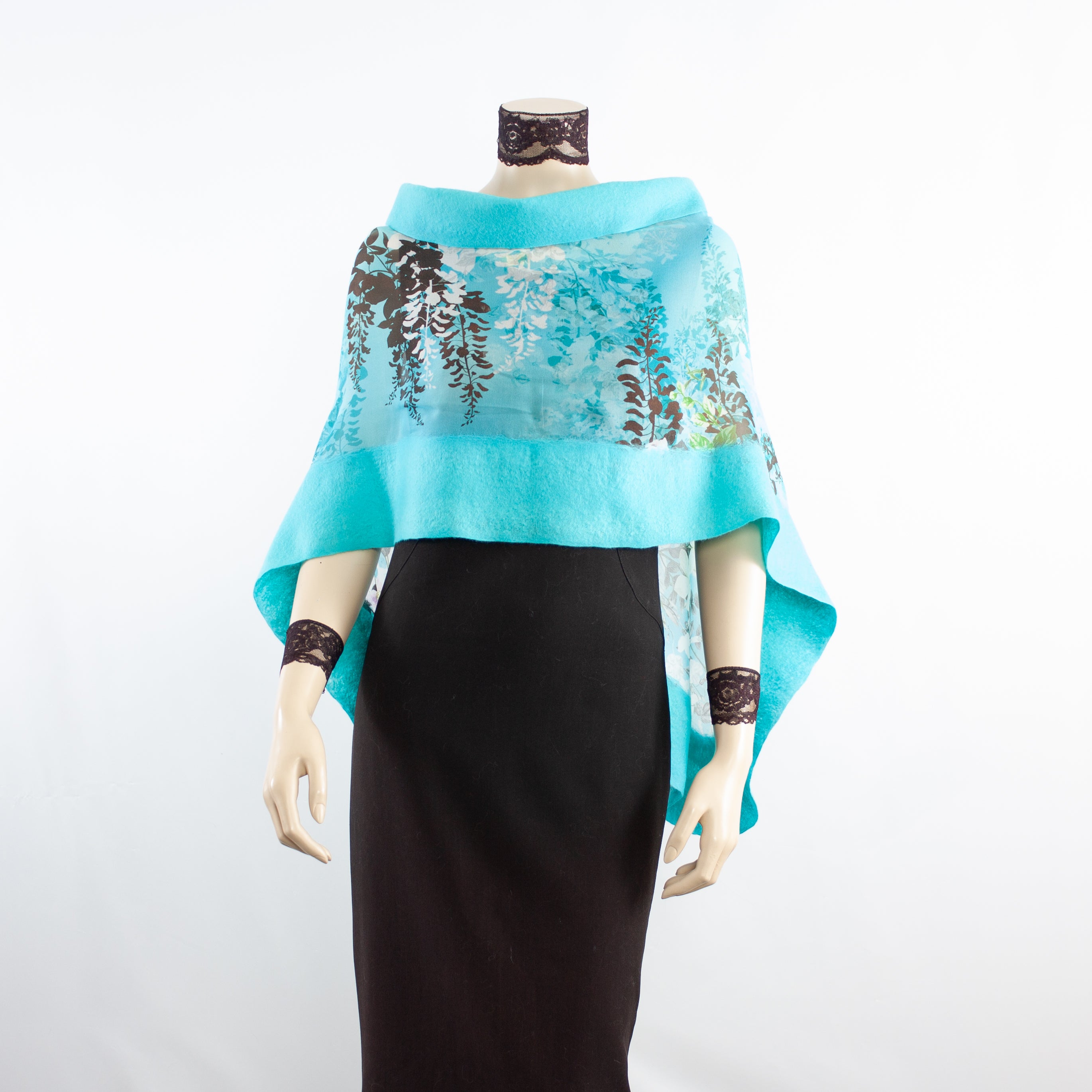 Linked  mountain landscape scarf #140-65