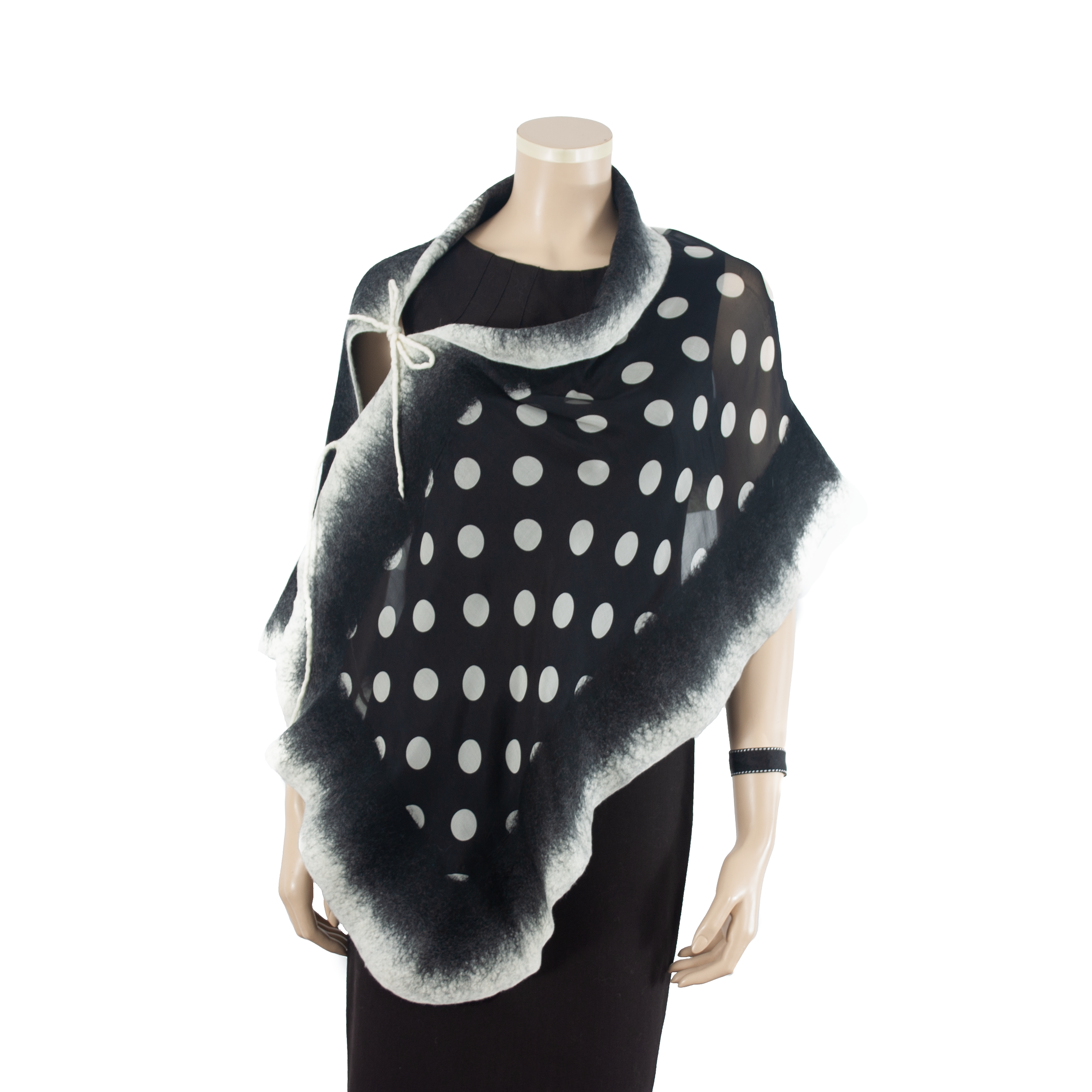Linked  polka-dot scarf #140-46