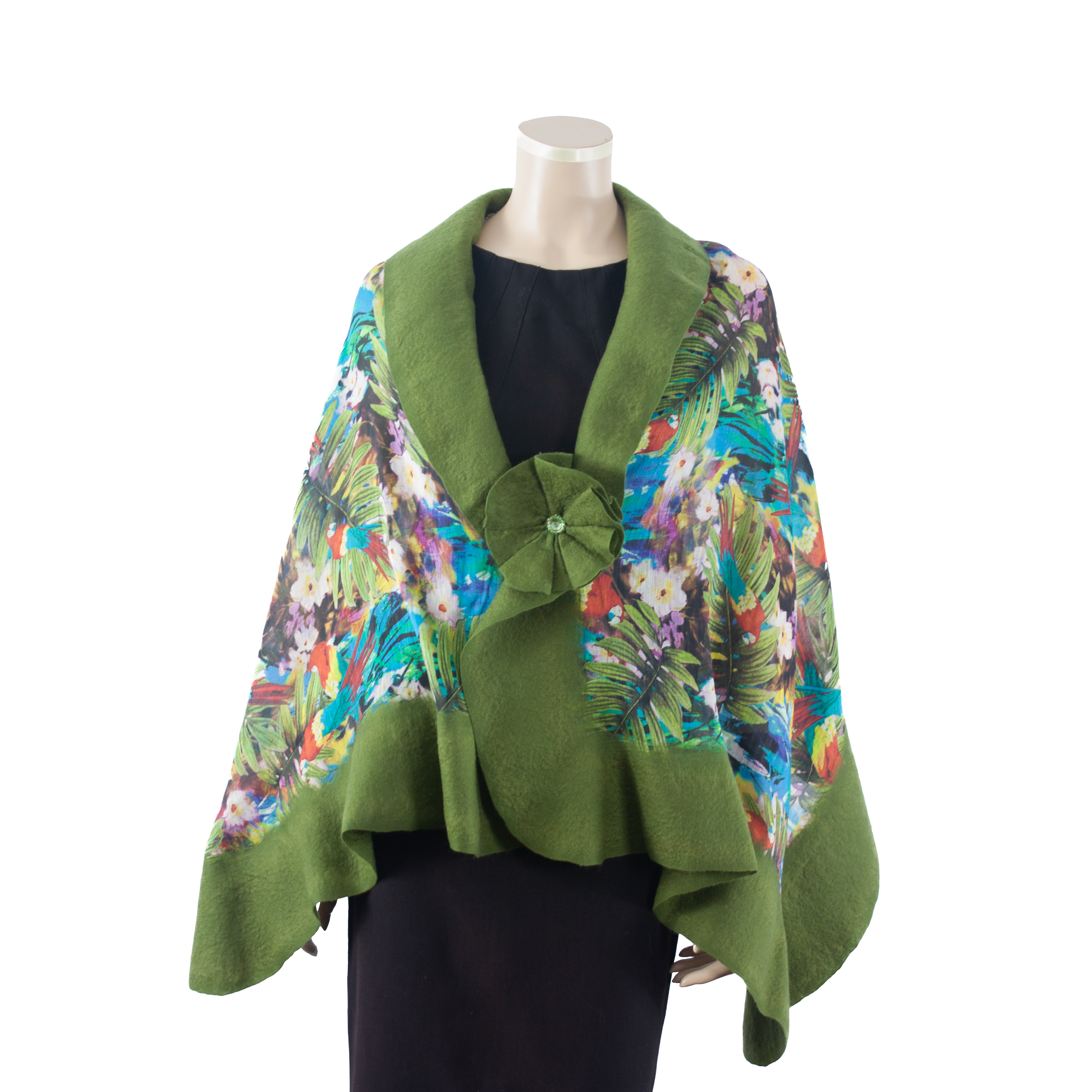 Vibrant jungle shawl #210-37