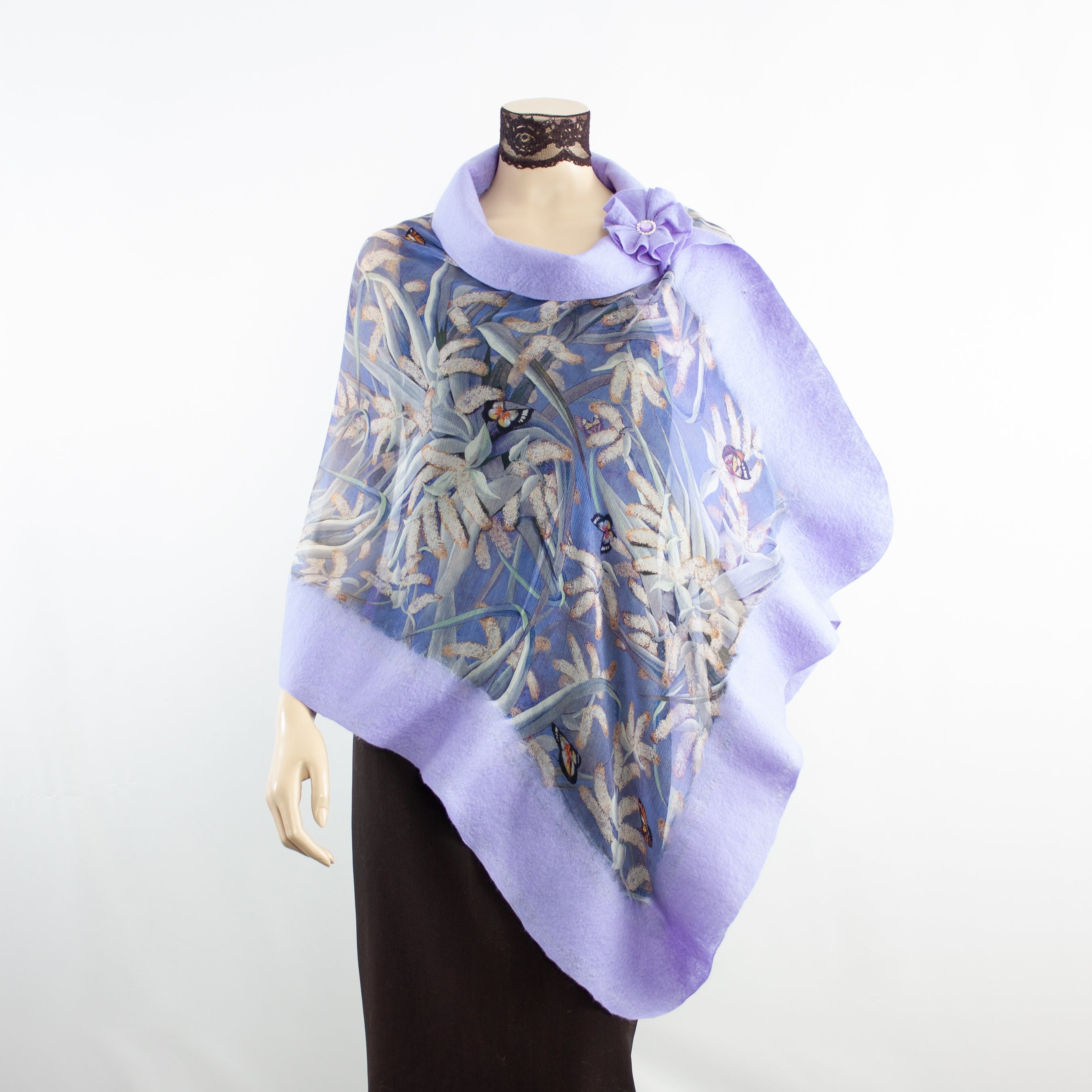 Vibrant lavender shawl #228-51
