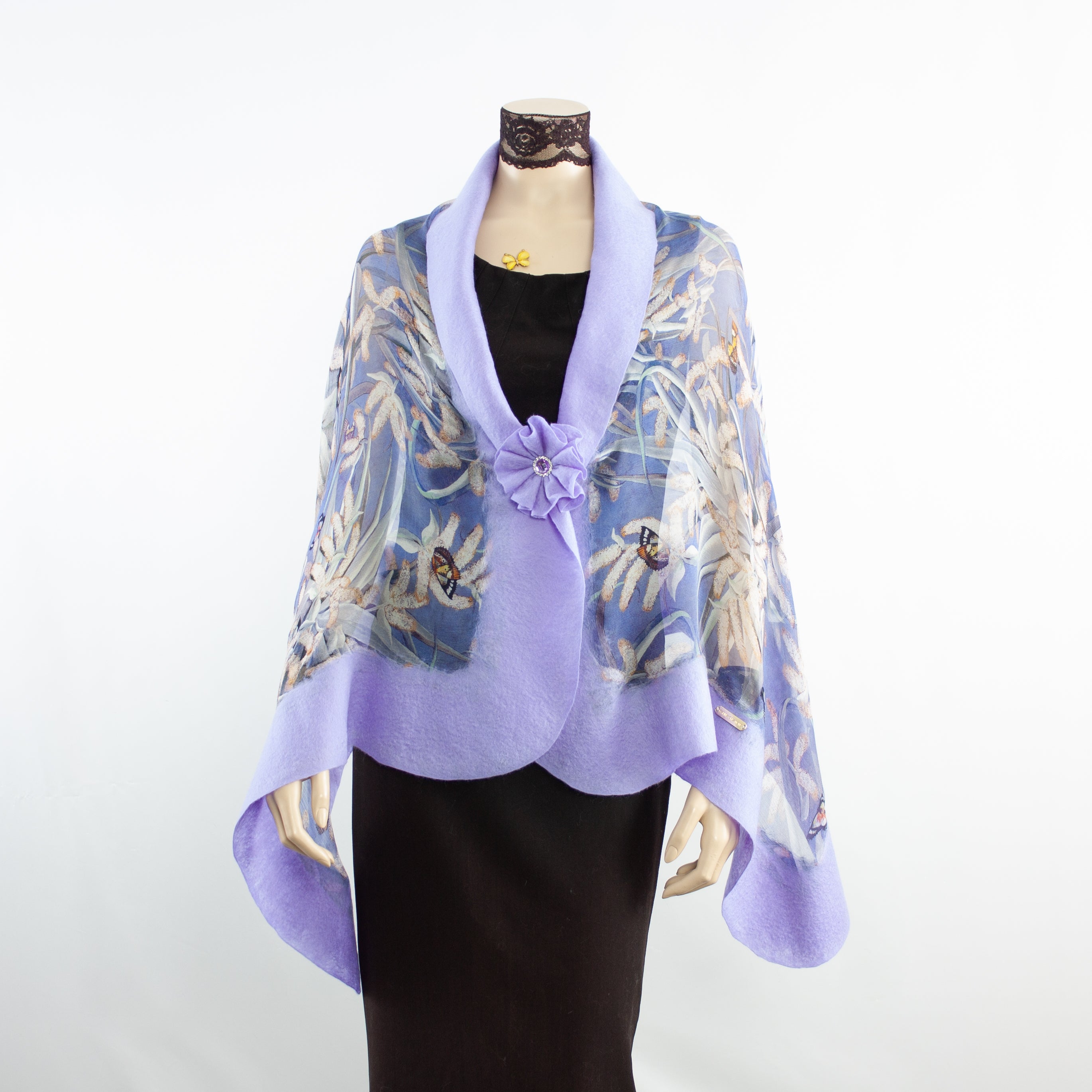 Vibrant lavender shawl #228-51