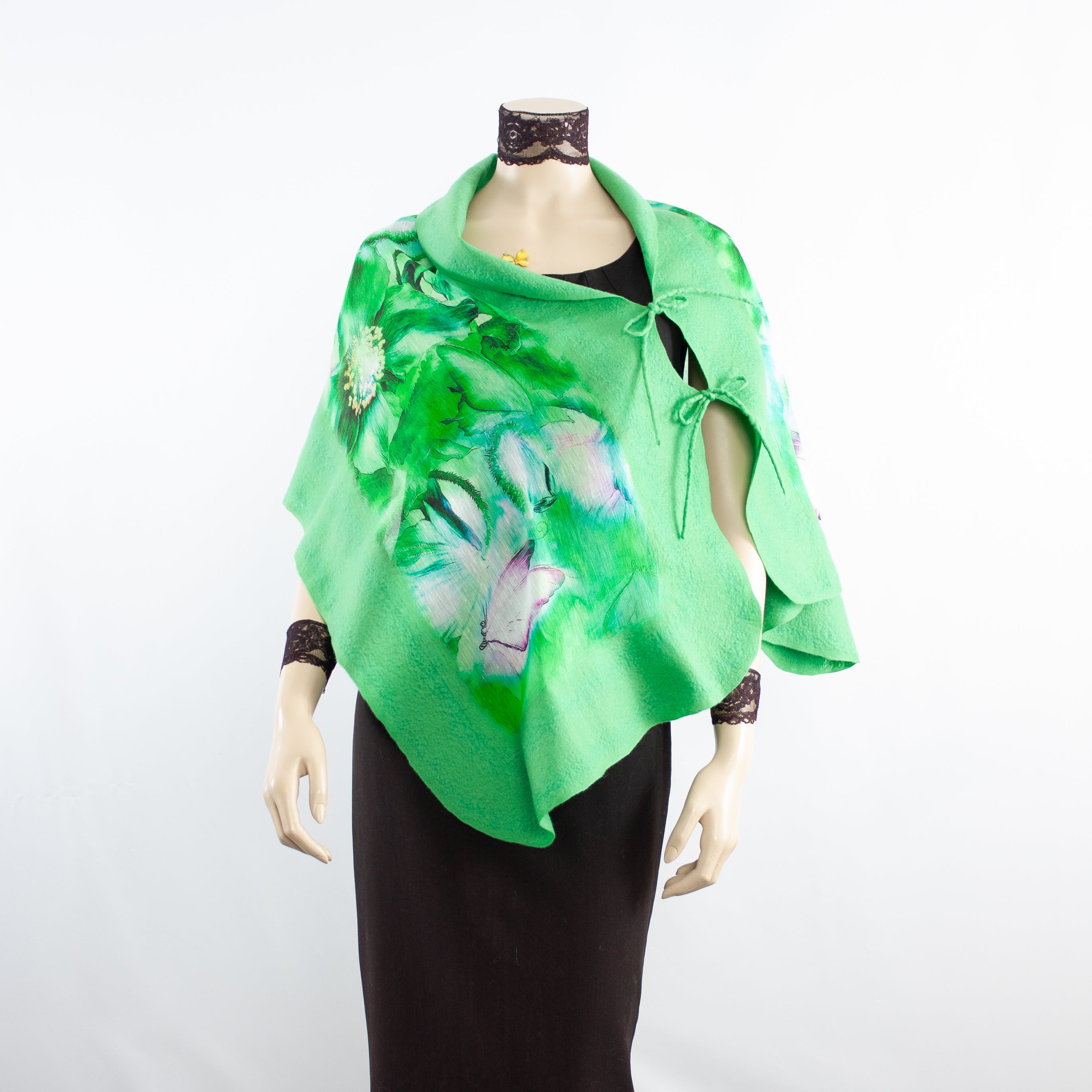 Linked Green Scarf #168-36
