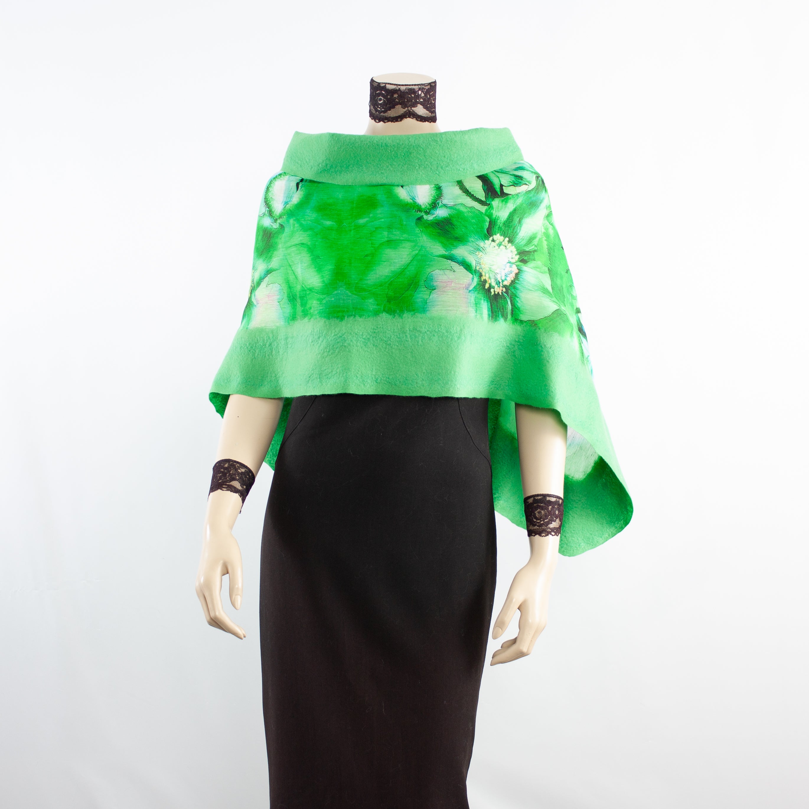 Linked Green Scarf #168-36