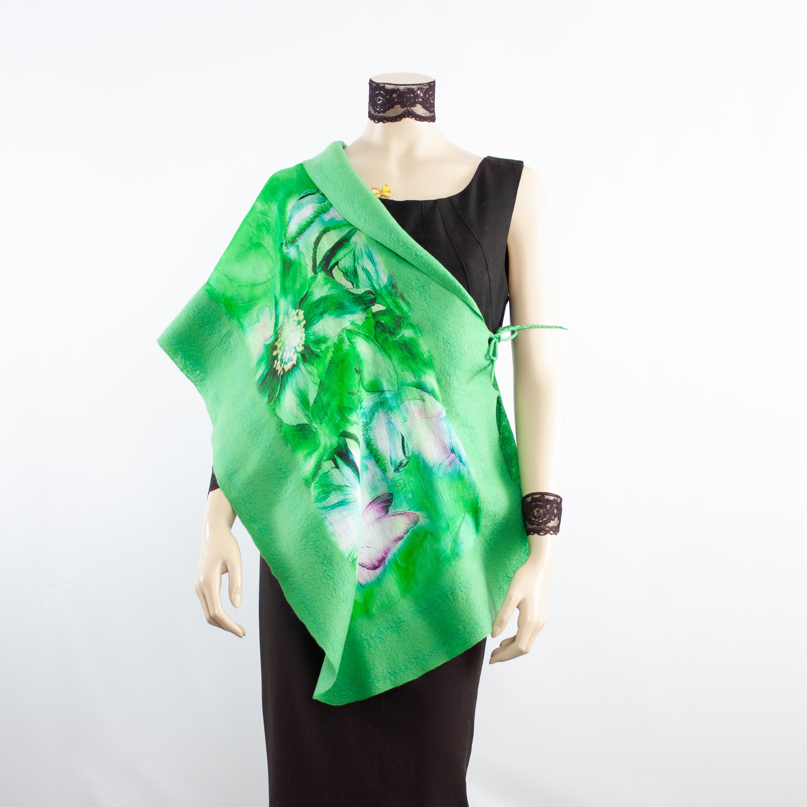 Linked Green Scarf #168-36